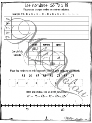 Numération de 0 à 1000