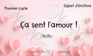 Signet d&rsquo;écriture – Ça sent l&rsquo;amour