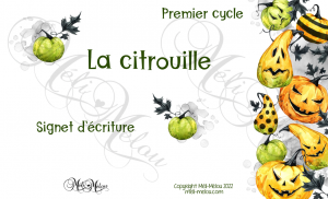 Signet d&rsquo;écriture – La citrouille
