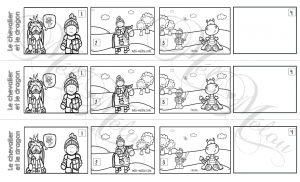 Signet d&rsquo;écriture – Le chevalier et le dragon