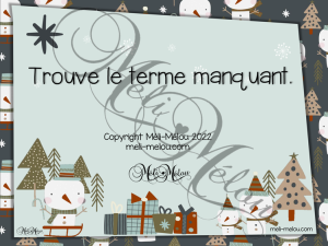 Cartes à tâches – Terme manquant