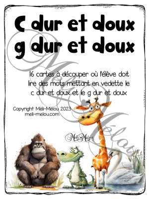 Lecture – c et g dur et doux