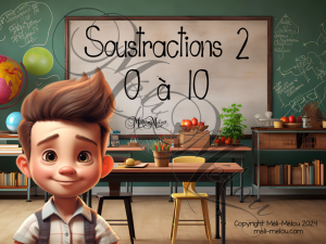 Cartes à tâches – Soustractions 2 de 0 à 10