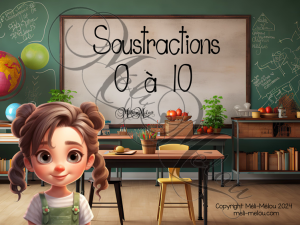 Cartes à tâches – Soustractions de 0 à 10