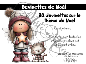 Cartes à tâches – Devinettes de Noël