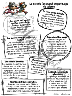 Compréhension de lecture – Le monde fascinant du patinage de vitesse