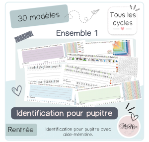 Affiches d’identification pour pupitre ensemble 1