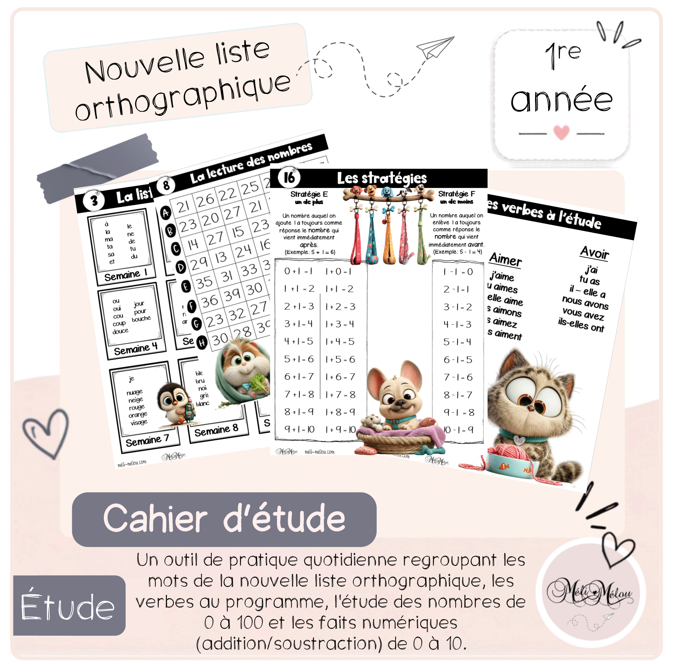 Cahier d'étude - première année