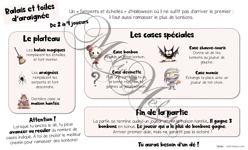 Balais et toiles d'araignée-Jeu d'Halloween – Image 2