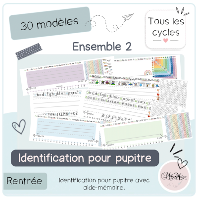 Affiches d'identification pour pupitre ensemble 2