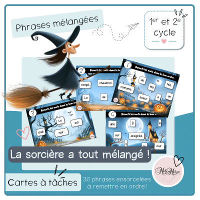 La sorcière a tout mélangé-Cartes à tâches